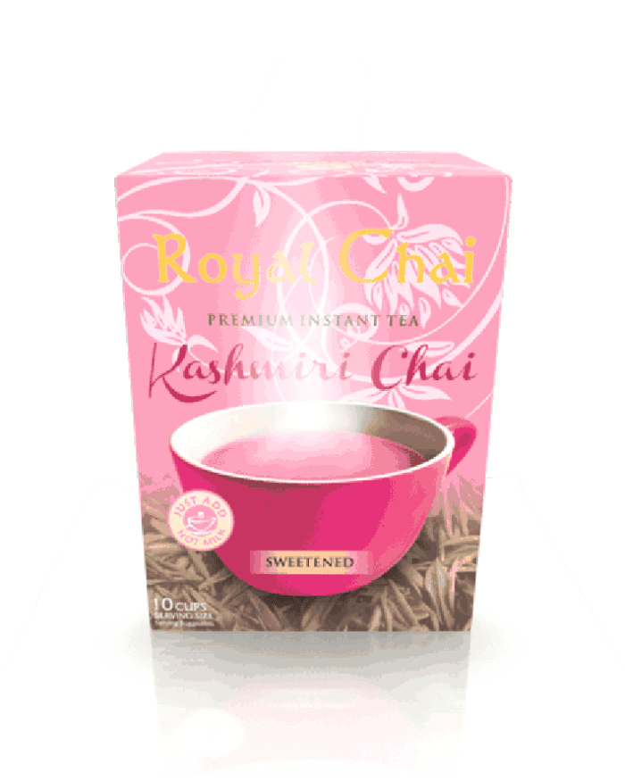 Kashmiri pink tea, Royal chai box sweetened