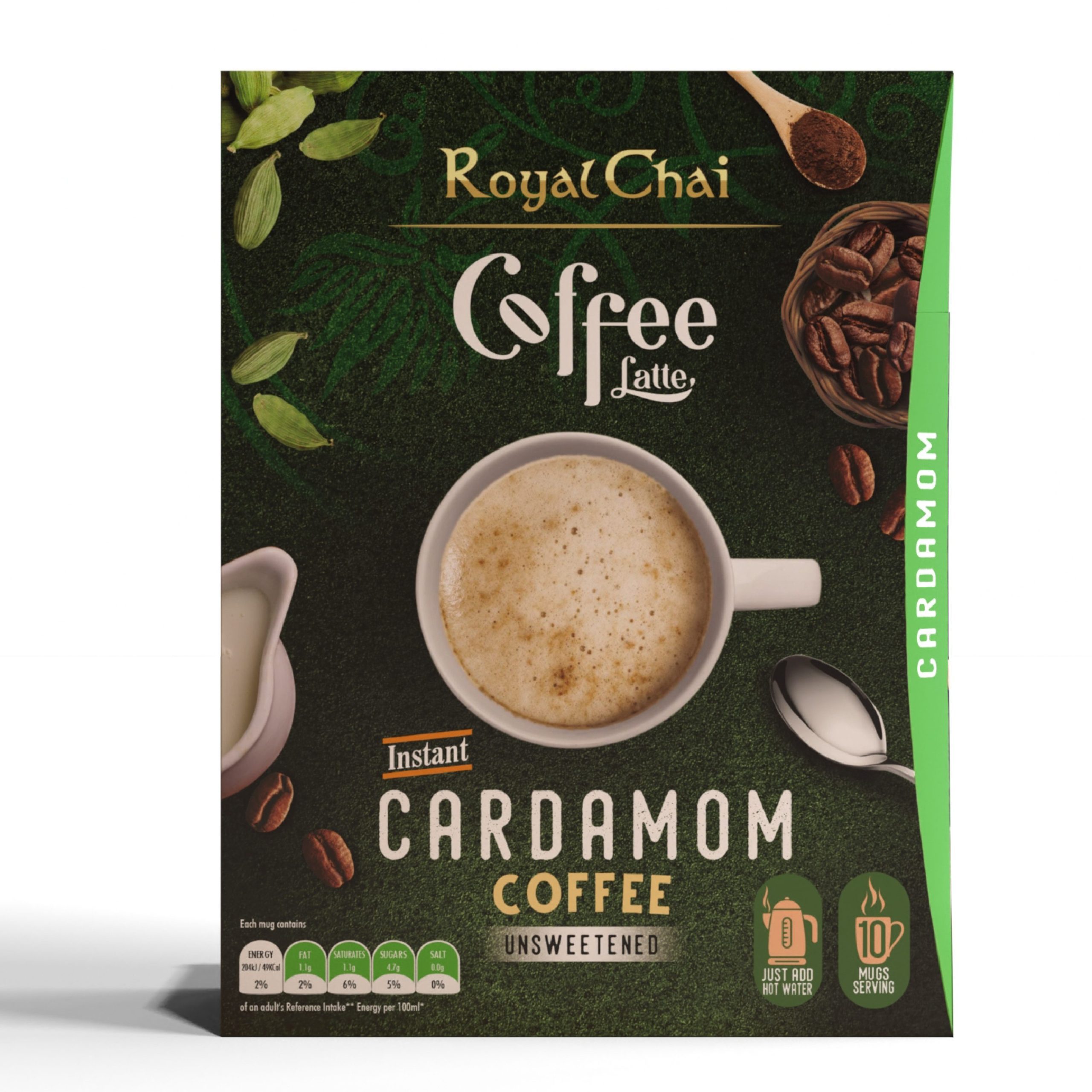 15125 - Royal Coffee - 101 - Cardamom UNSW v2 Cardamom coffee latte unsweetened